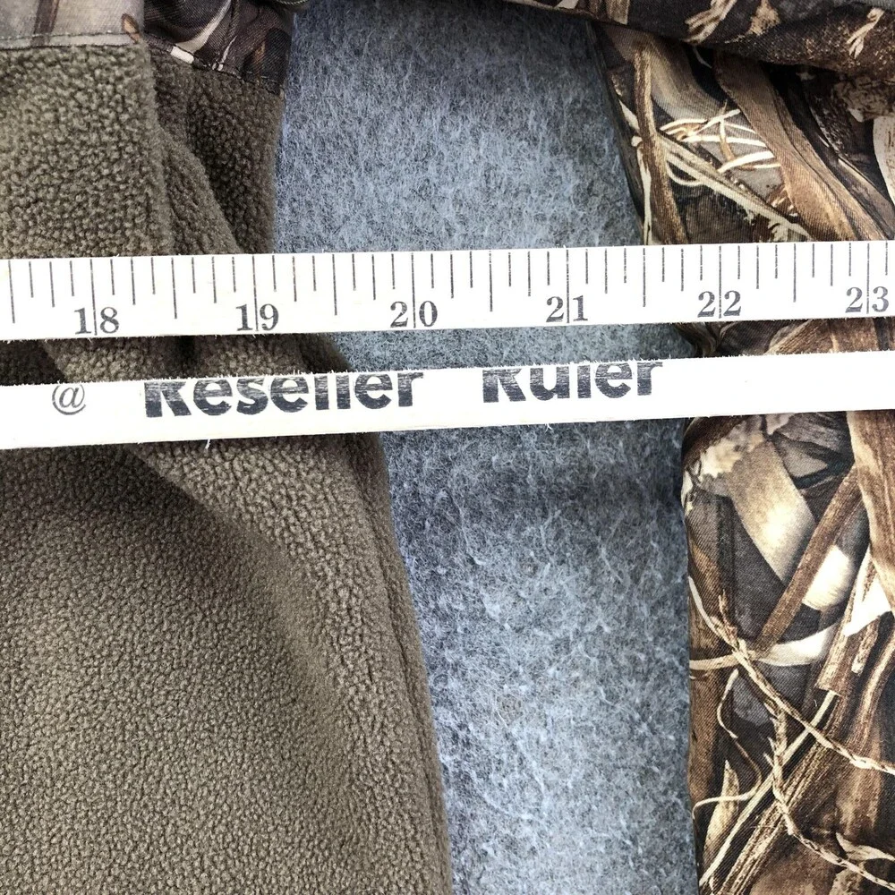 Drake Jacket Youth 14 Brown Camo Fleece 1/4 Zip Anorak Pullover Hunting
